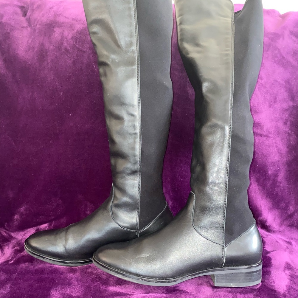 Clarks Pure Caddy Black Leather Boots size US 10